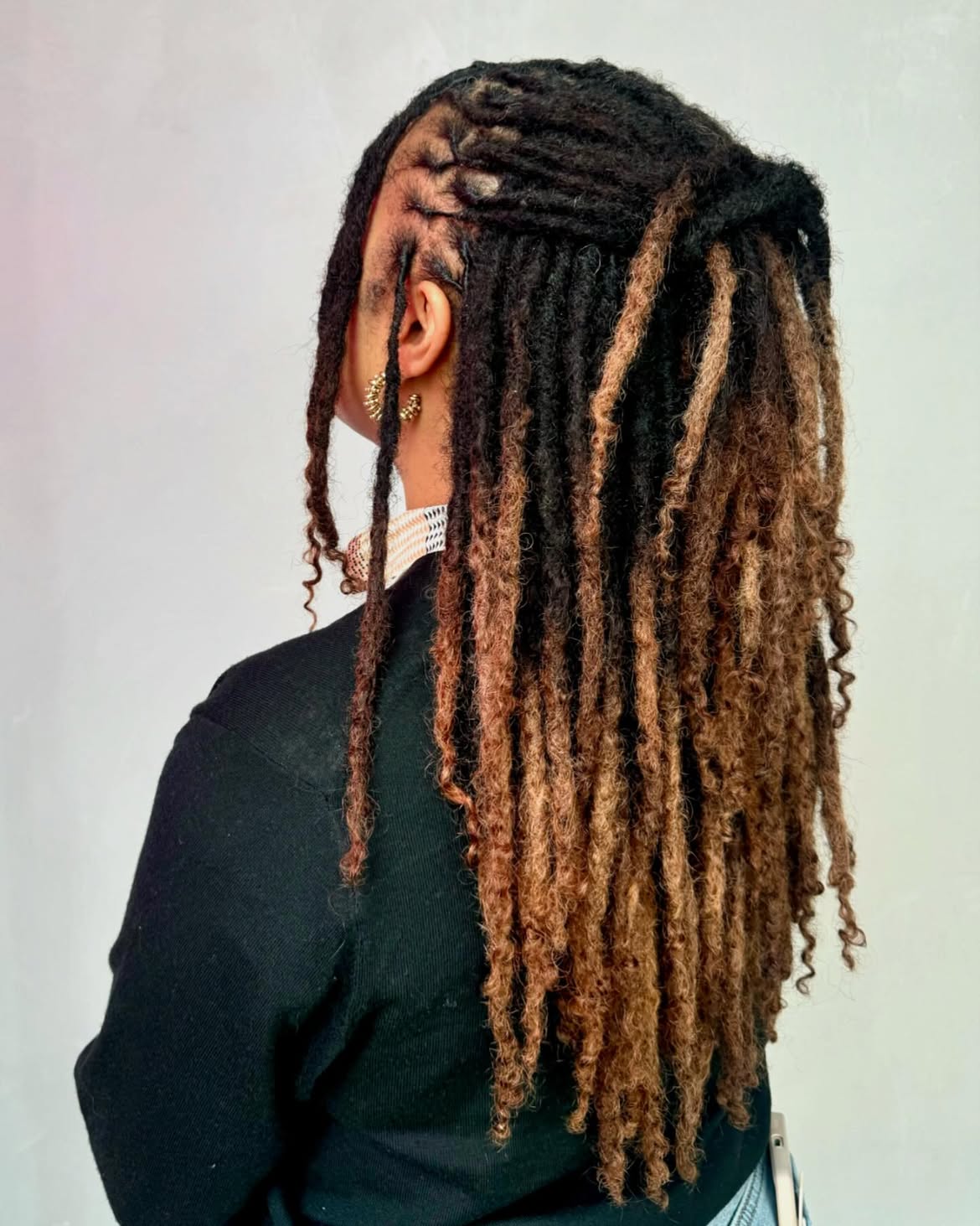 Half Up Half Down Two Tone Dreadlocks