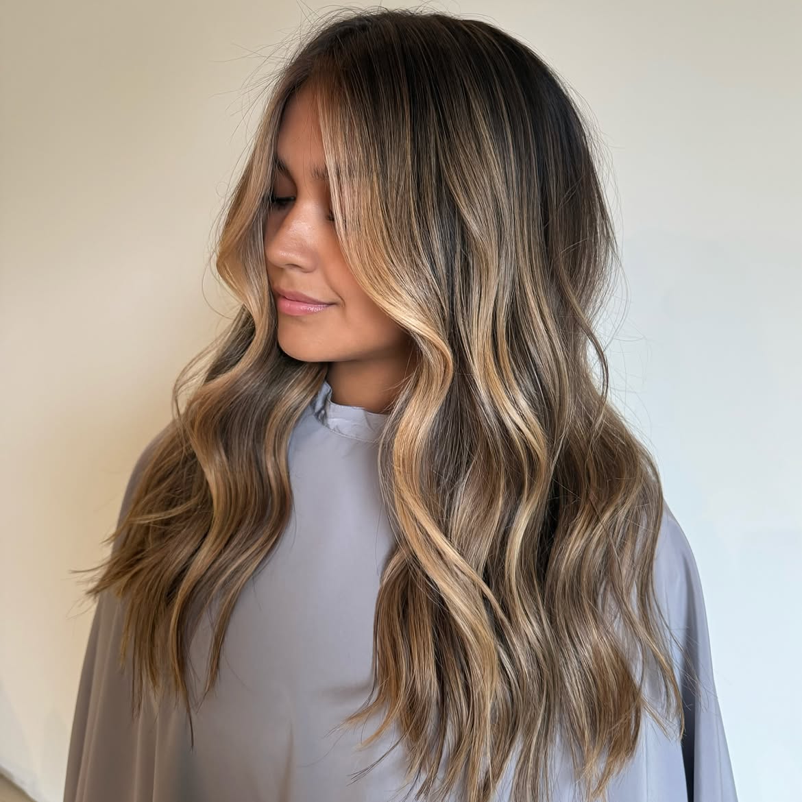 Honey Blonde Highlights With Bright Face Framing Layers