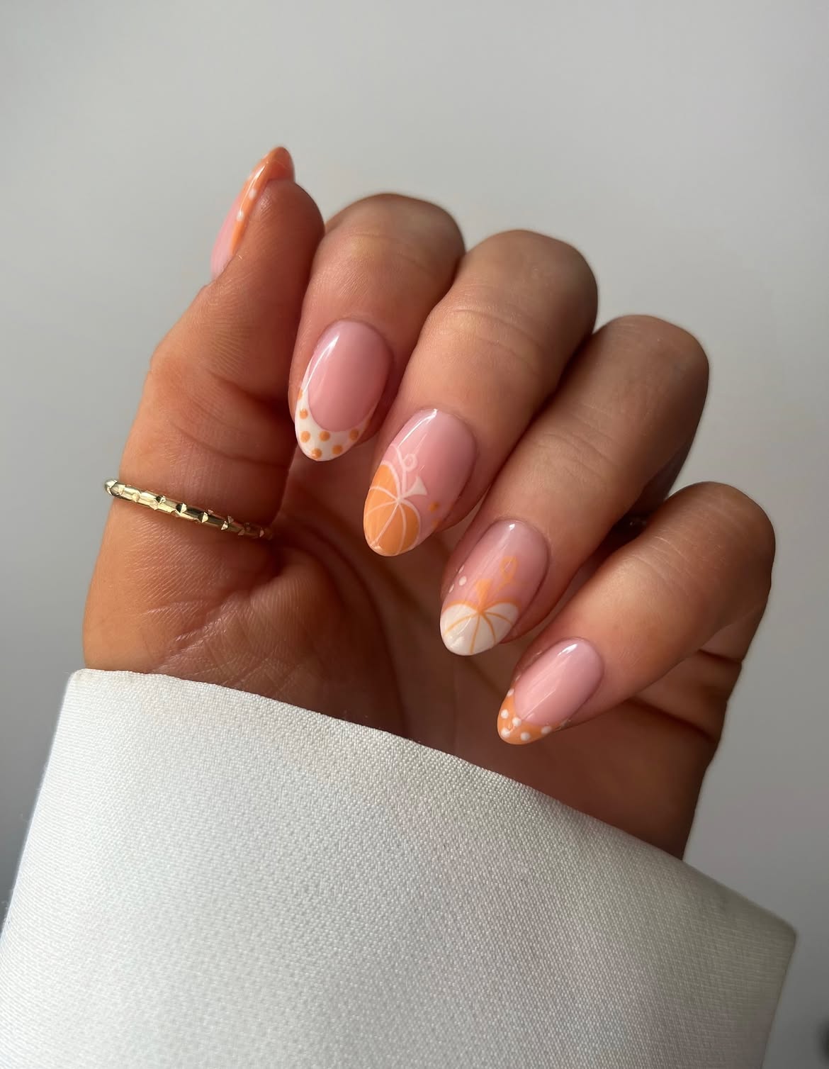 Juicy Orange Slice French Tips