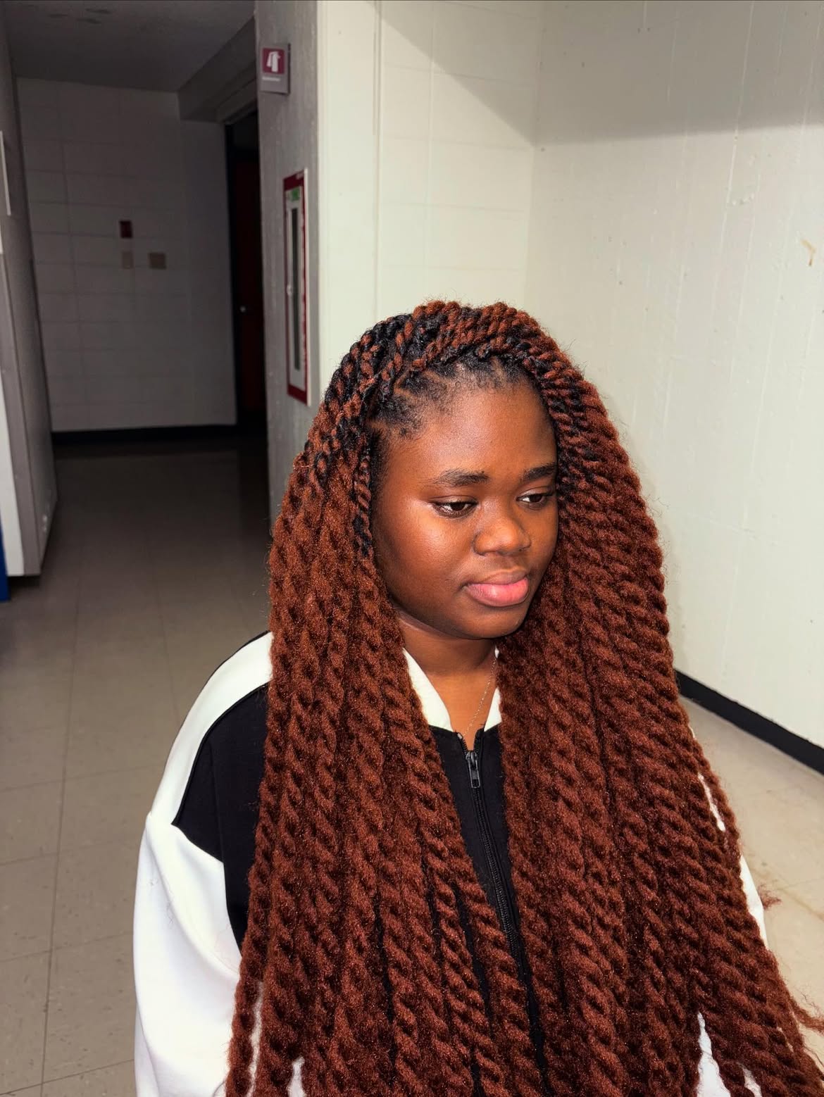 Long Auburn Passion Twist Braids