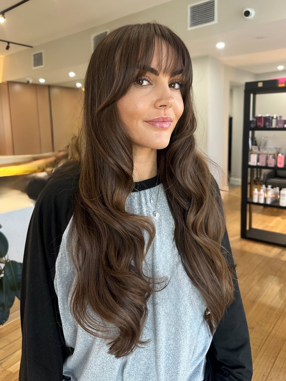 Long Layers With Wispy Curtain Bangs