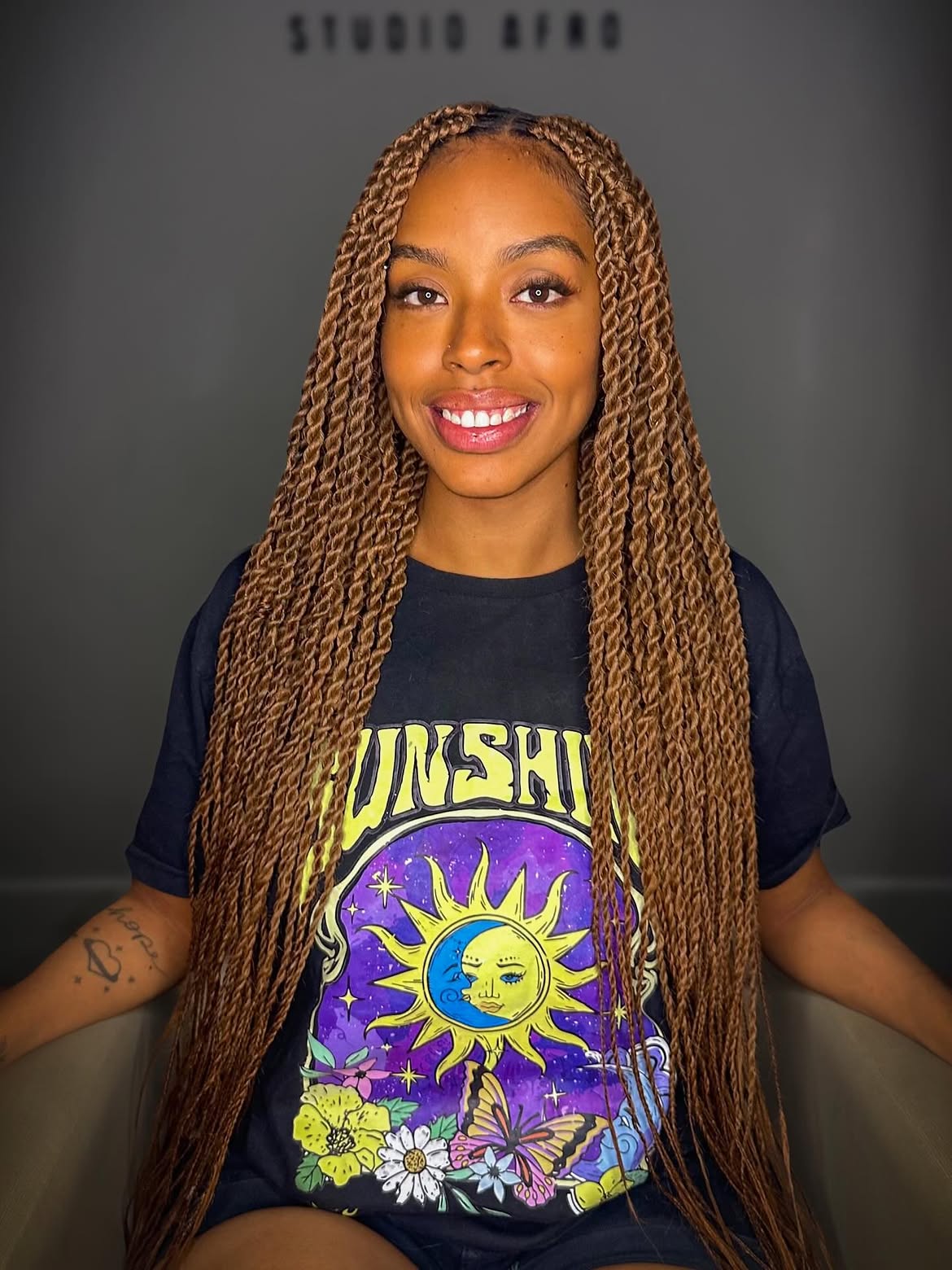 Long Waist Length Honey Blonde Twist Braids