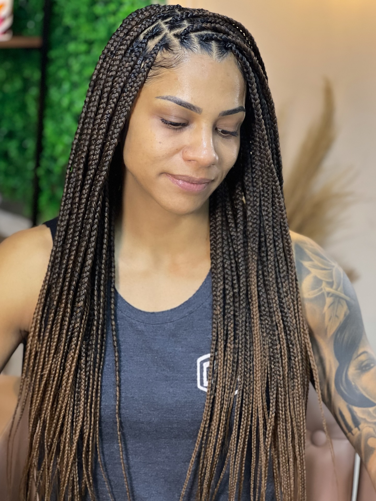 Long Waist Length Knotless Box Braids