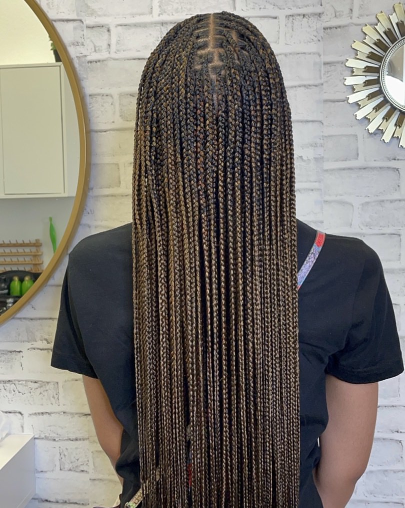 Long Waist Length Knotless Box Braids