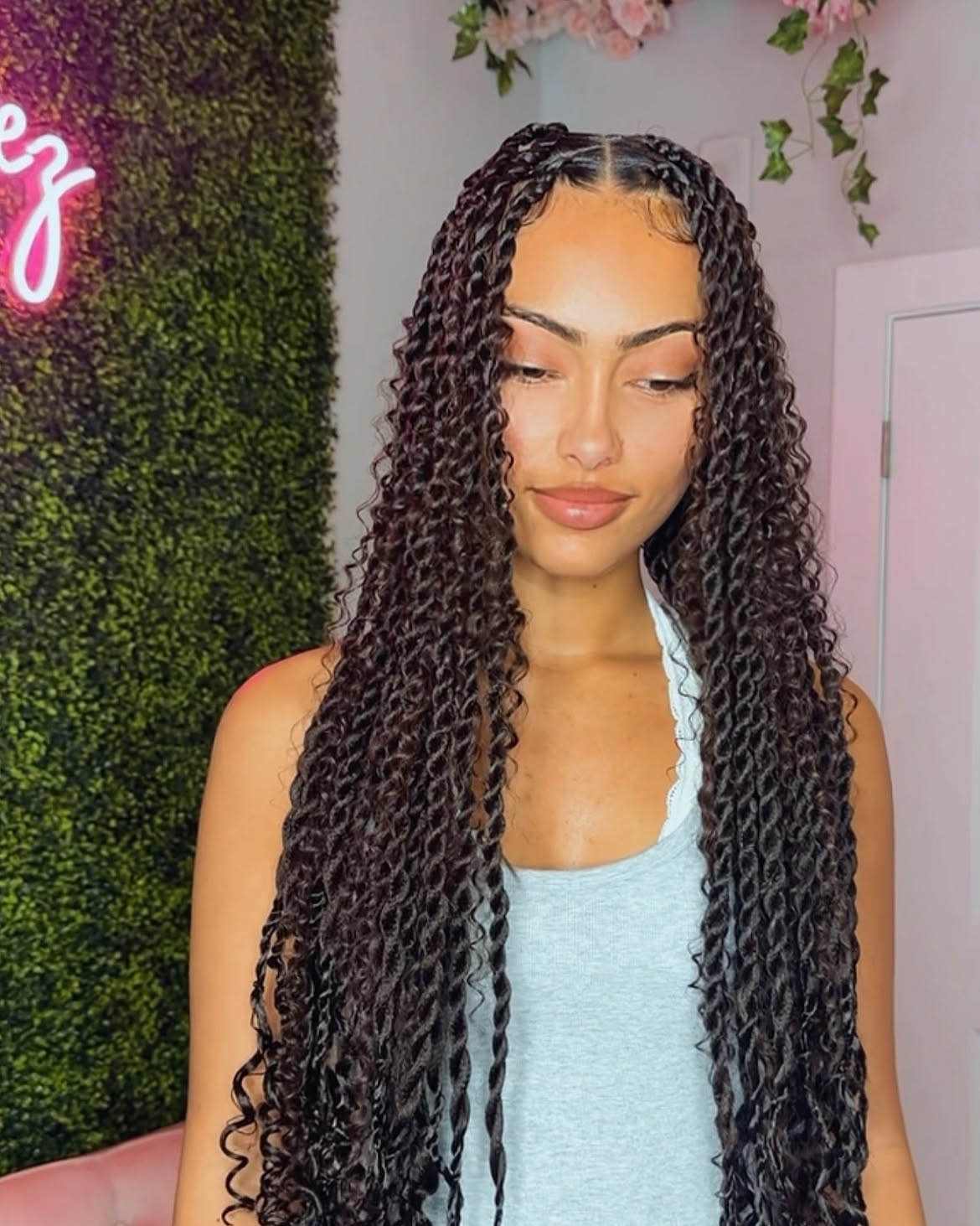 Long Waist Length Passion Twist Braids