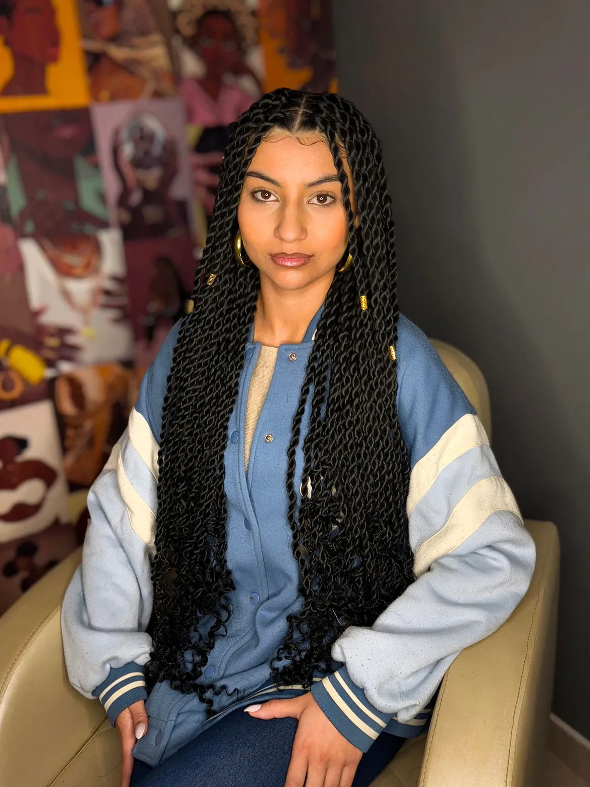 Long Waist Length Senegalese Twist Braids