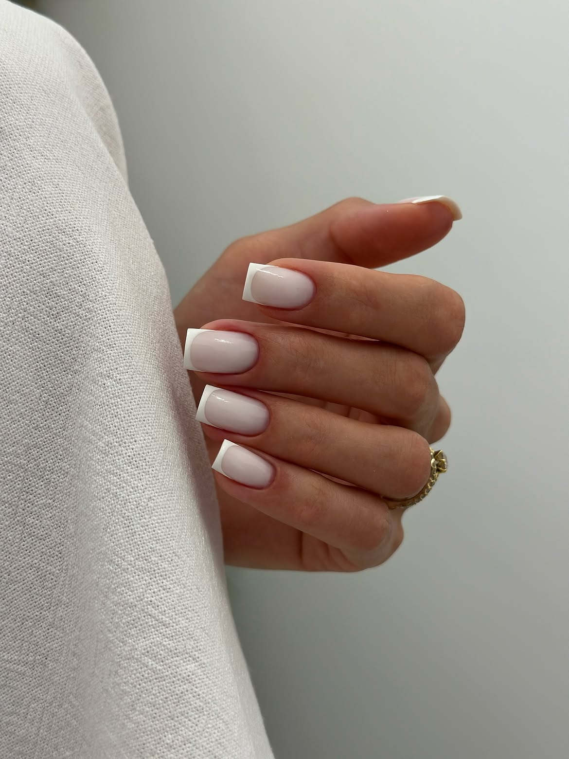 Modern Milky French Tip Nails
