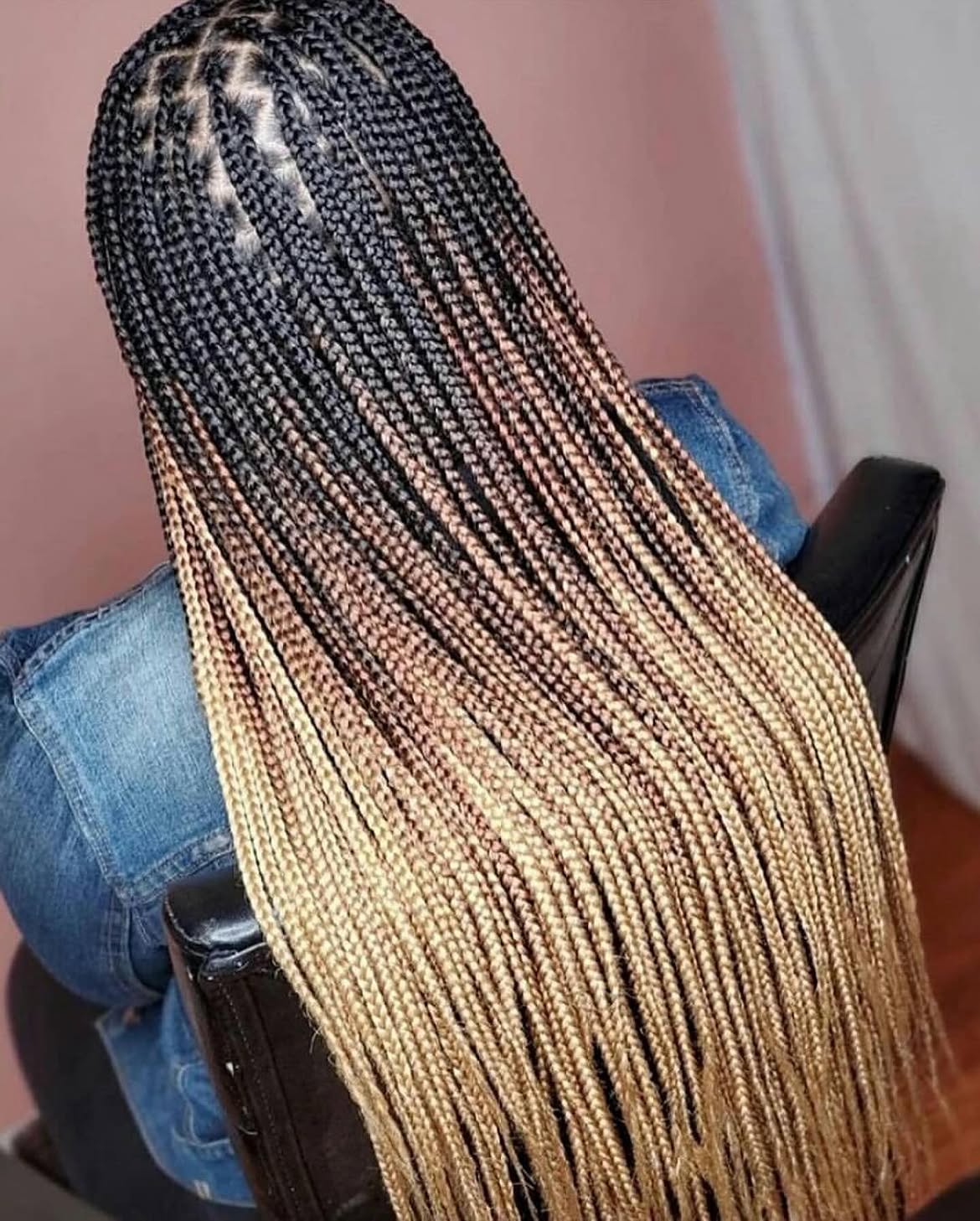 Ombre Knotless Box Braids With Blonde Ends