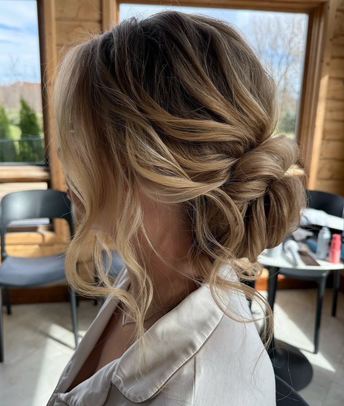 Romantic Messy Updo With Loose Waves