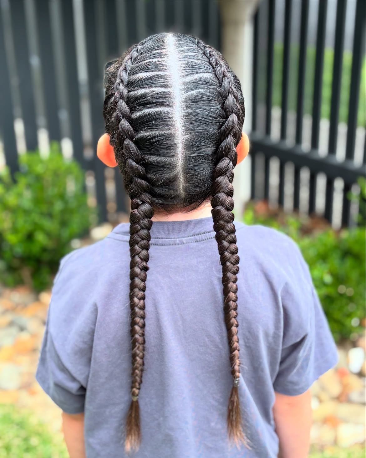 Sleek And Polished Double Dutch Braids