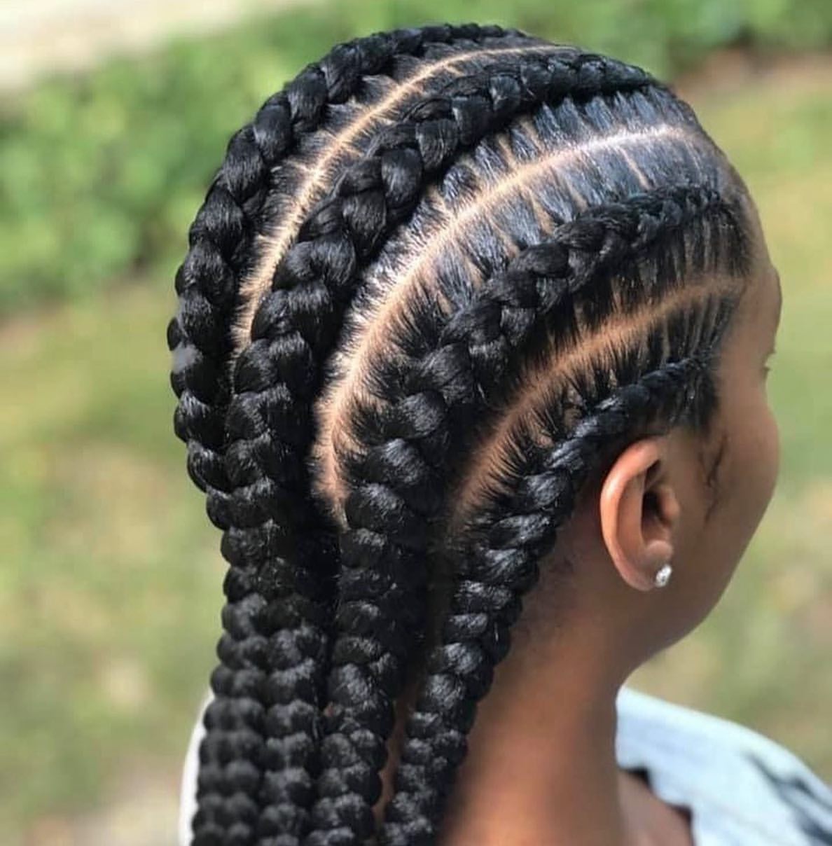 Sleek And Precise Multiple Dutch Feed In Braids