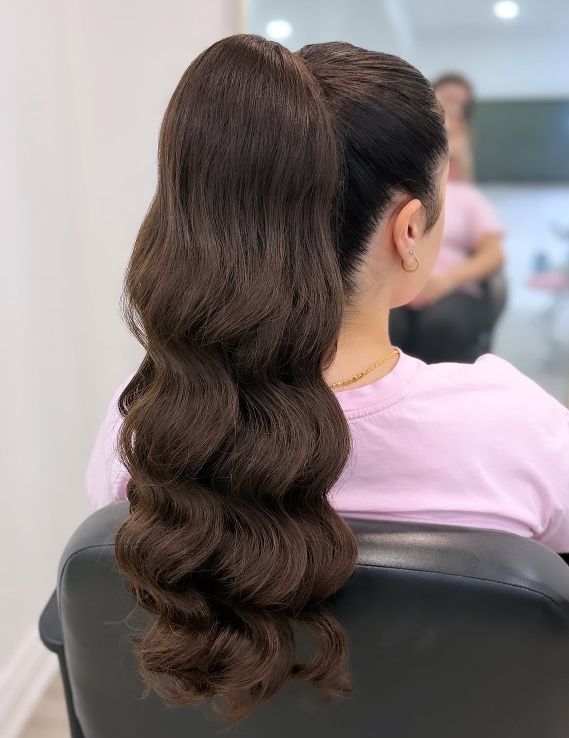 Sleek High Ponytail With Defined Hollywood Waves