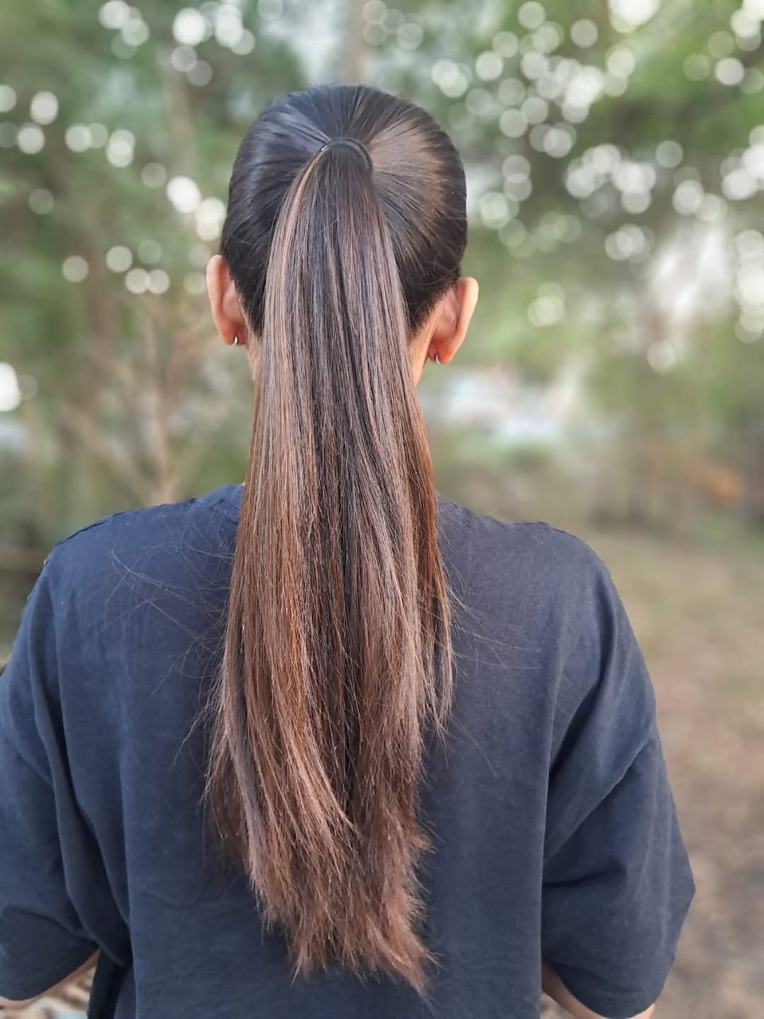 Sleek High Ponytail With Subtle Highlights
