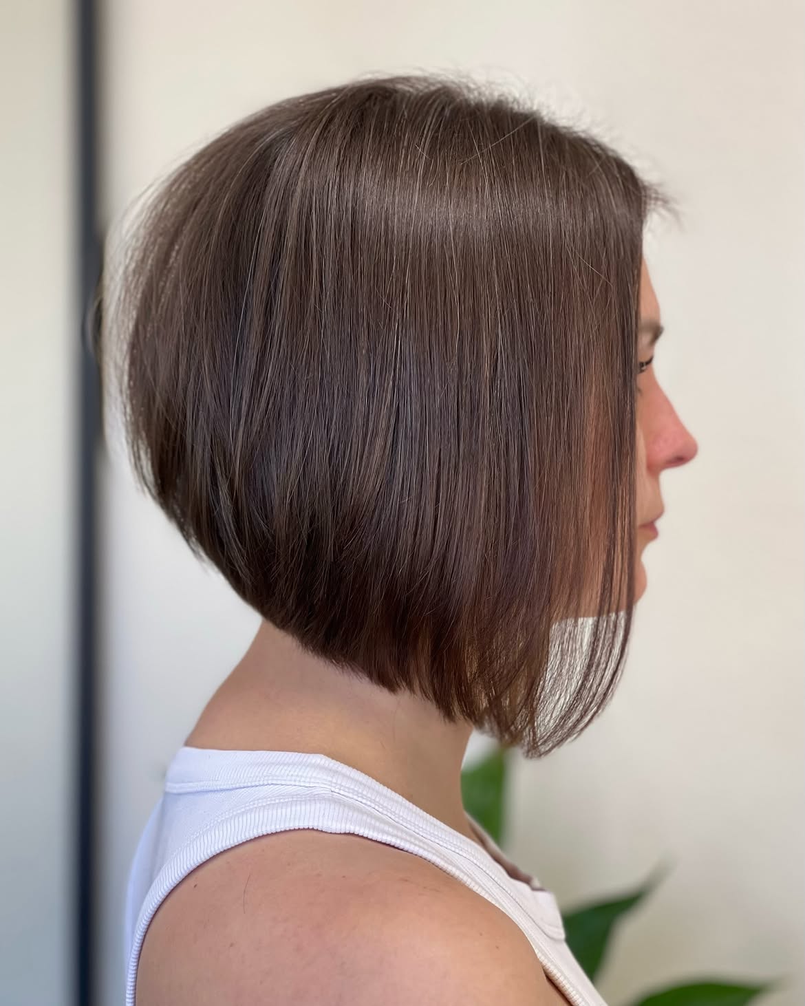 Sleek Inverted Bob With Subtle Ash Tones
