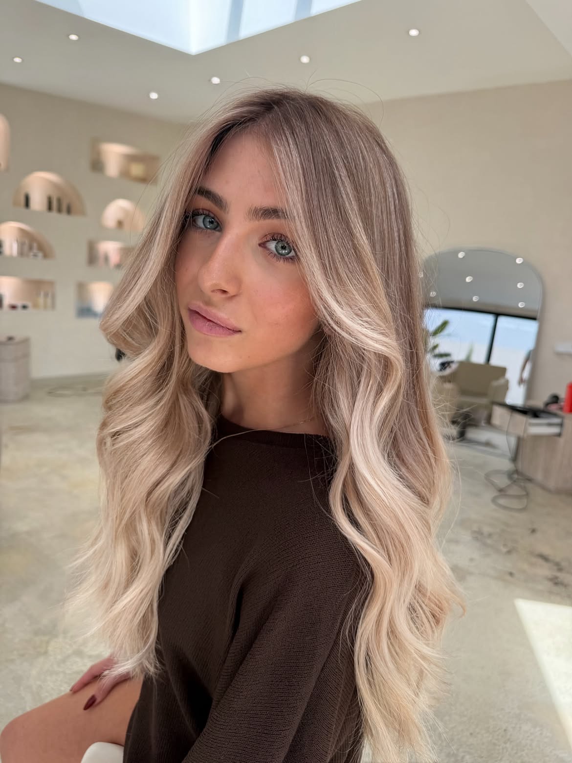 Soft Face Framing Layers On Cool Ash Blonde