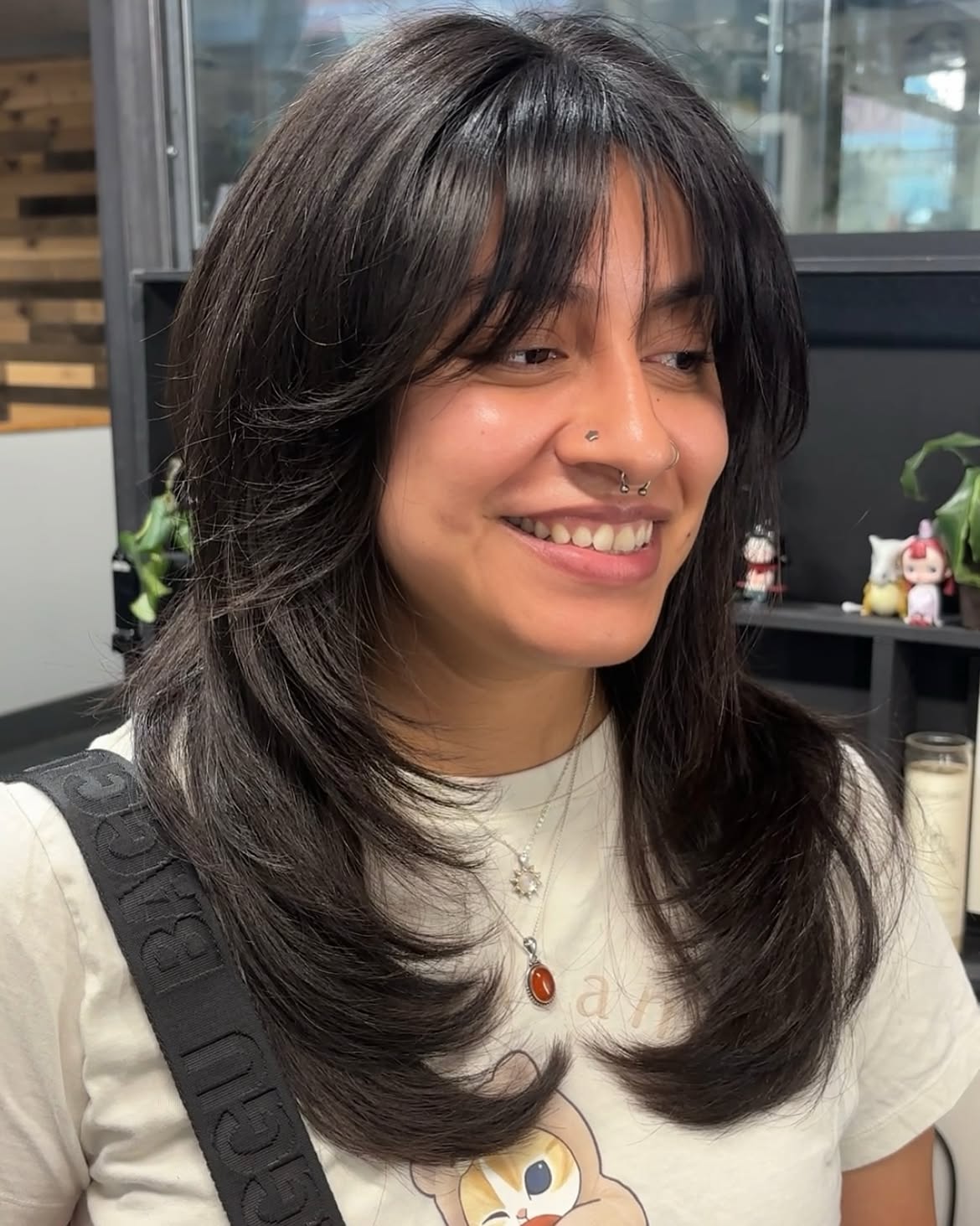 Soft Layered Cut With Wispy Curtain Bangs