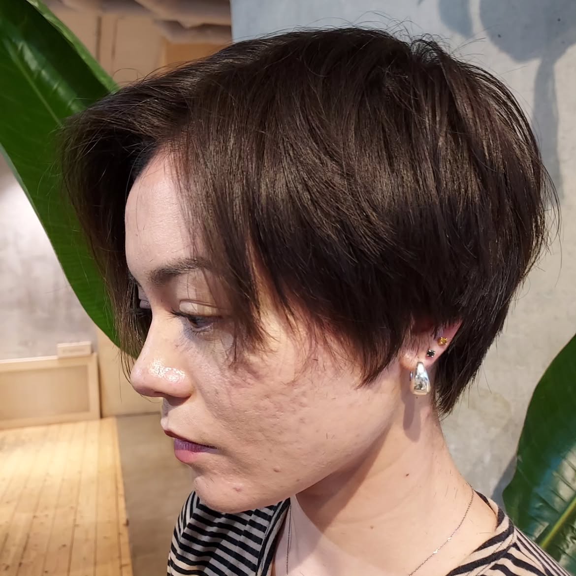 Soft Layered Pixie Bob With Deep Side Part