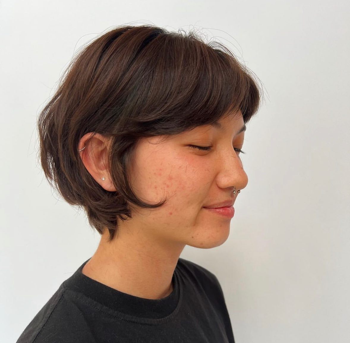Soft Layered Pixie Bob With Wispy Fringe