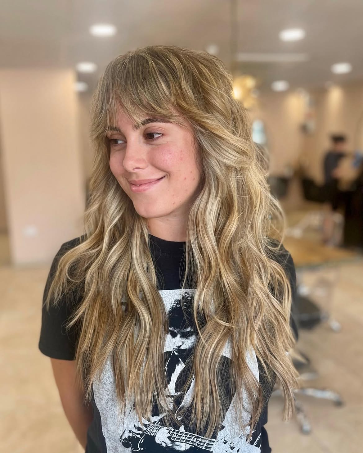 Soft Layered Shag With Wispy Curtain Bangs