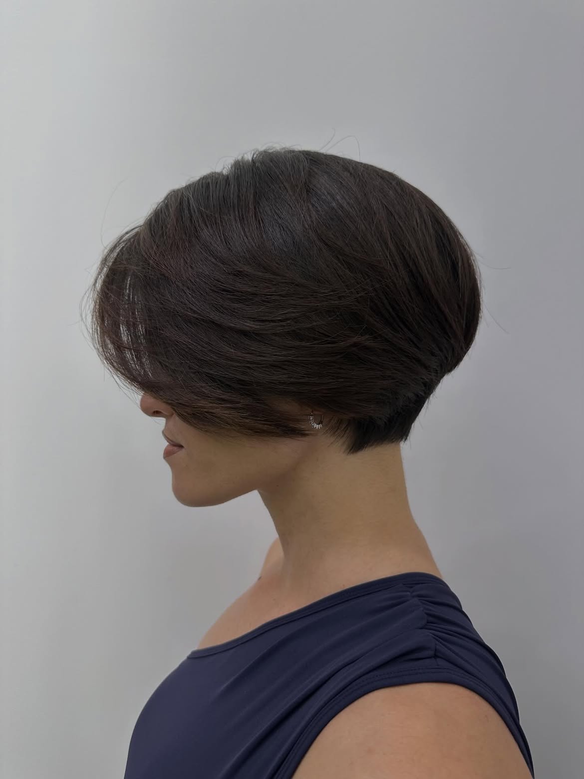 Sophisticated Layered Pixie Bob With Soft Volume
