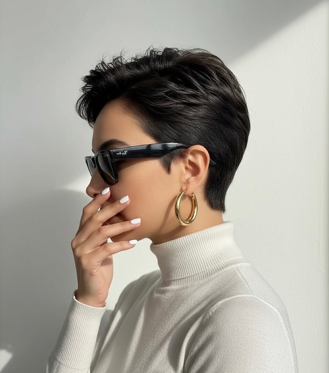 Tapered Espresso Pixie Bob With Soft Volume