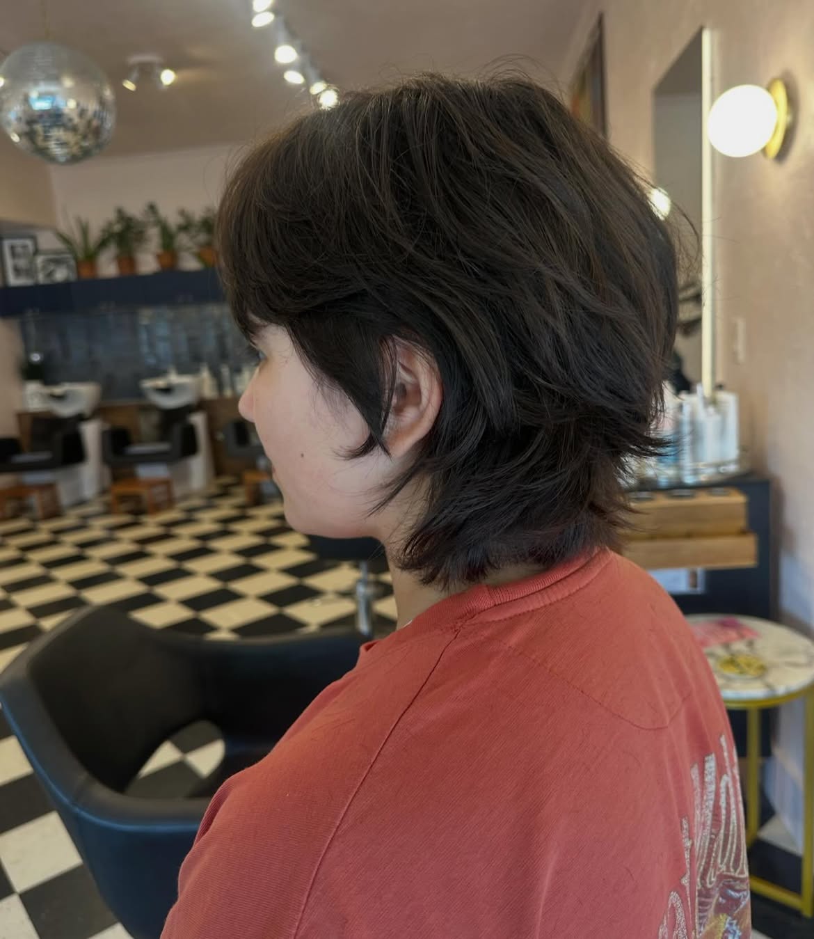 Textured Espresso Shag With Wispy Face Framing Layers