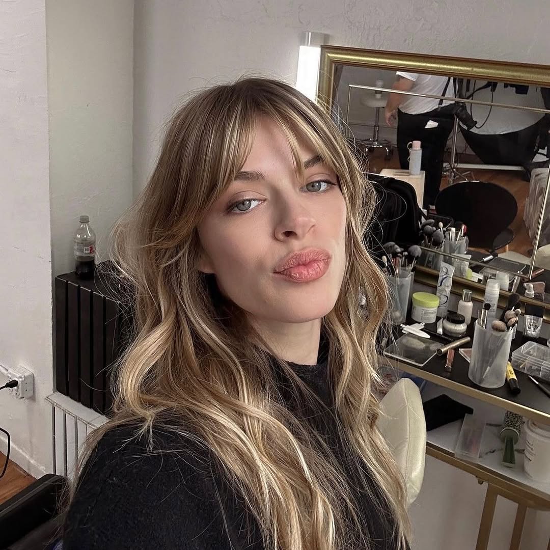 Textured Layers With Wispy Curtain Bangs