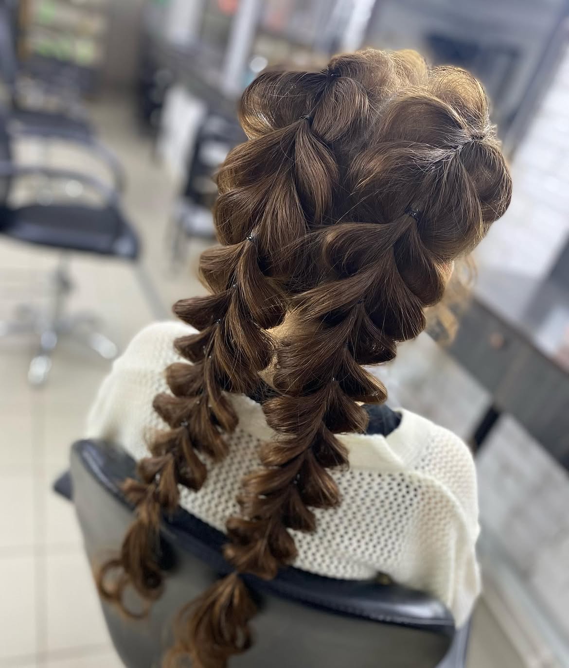 Textured Pull Through Double French Braid