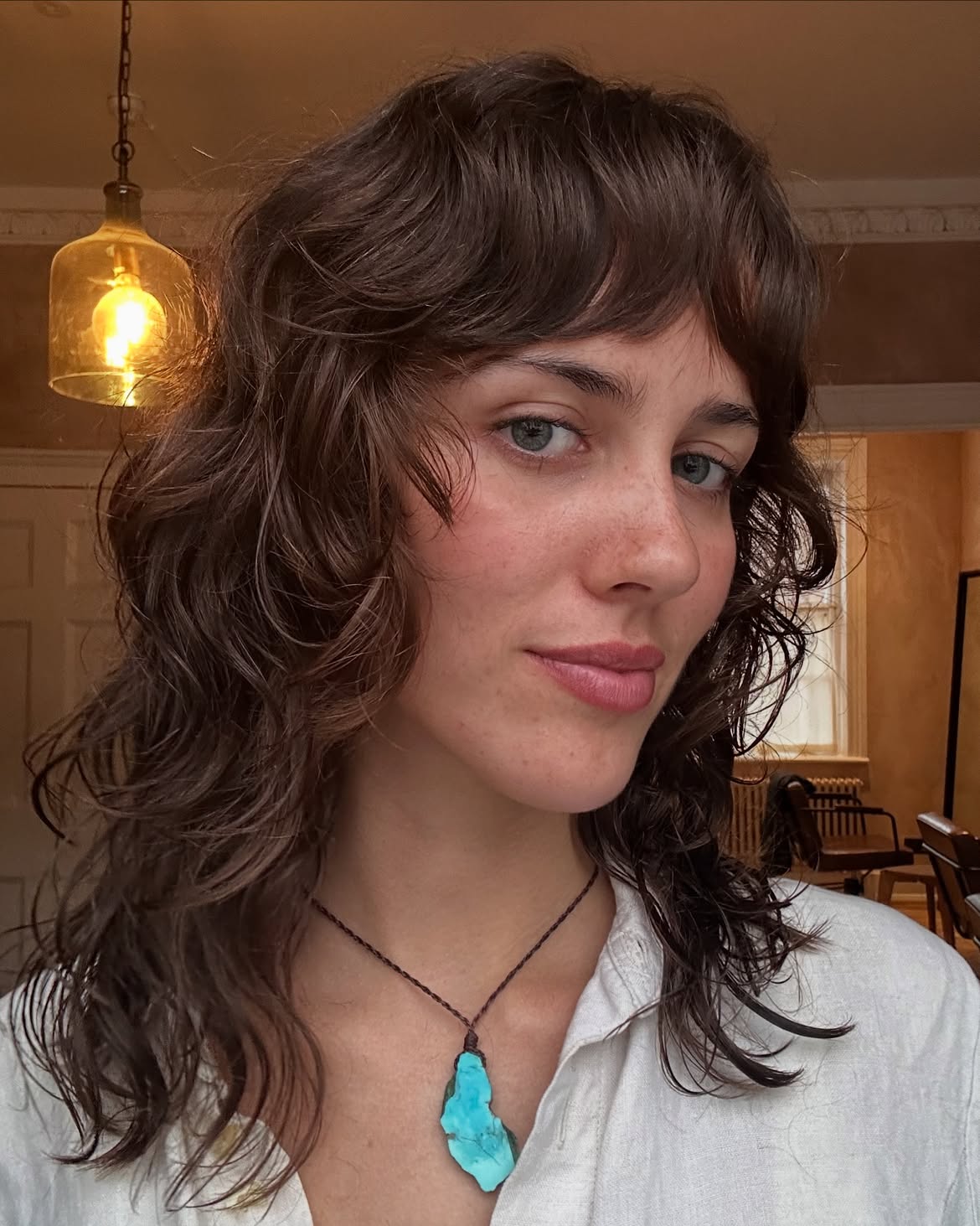 Textured Shag With Wispy Fringe In Espresso Brown