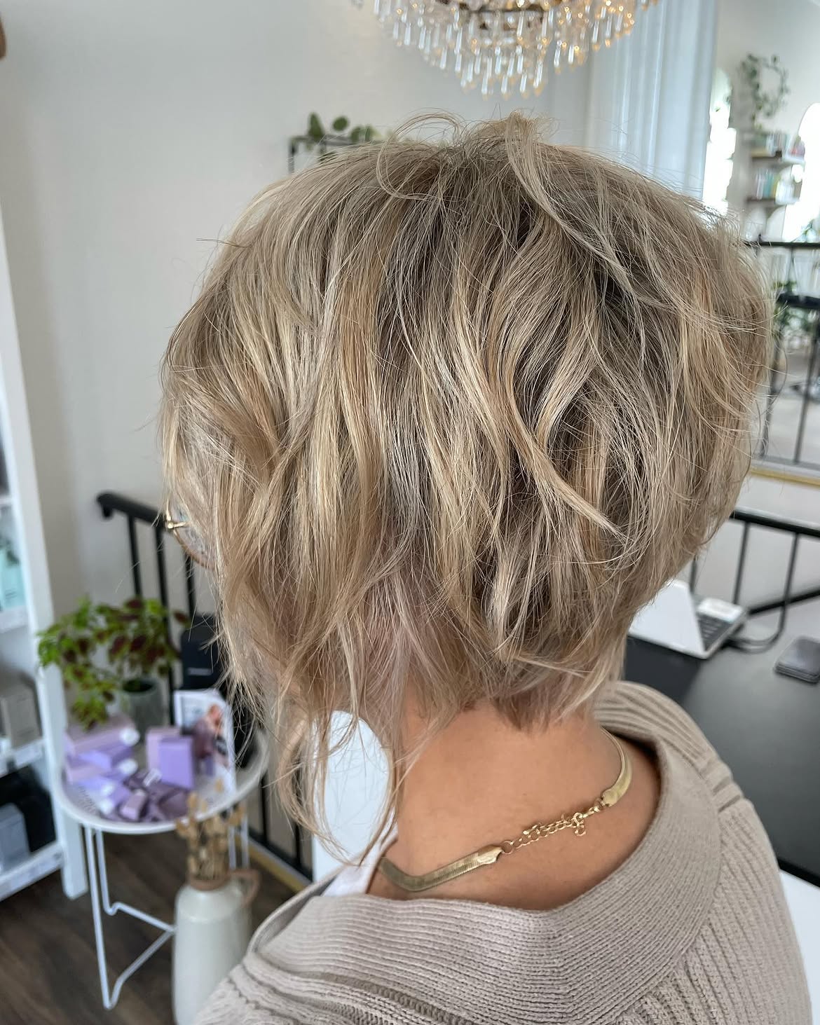 Textured Shaggy Pixie Bob In Ash Blonde