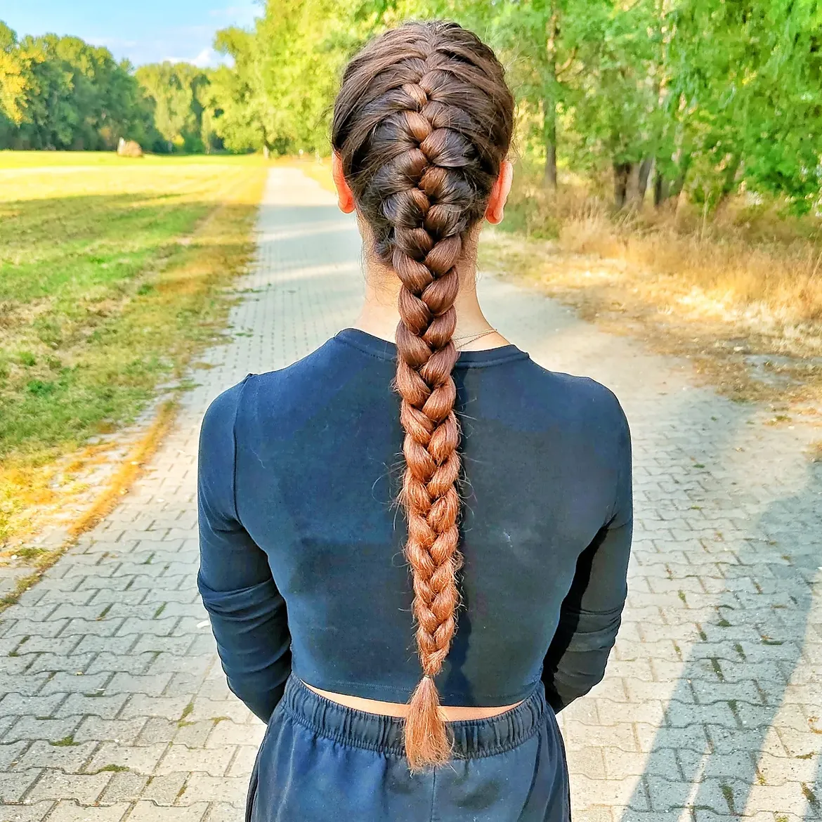 Thick Dutch Braid With Copper Undertones