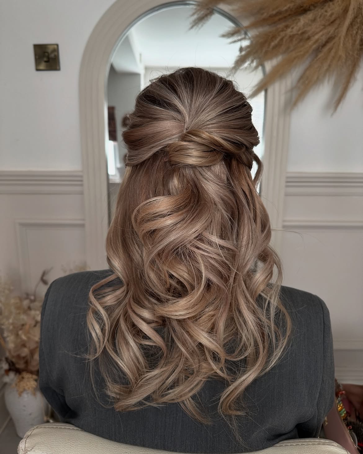 Twisted Half Up Half Down With Loose Curls