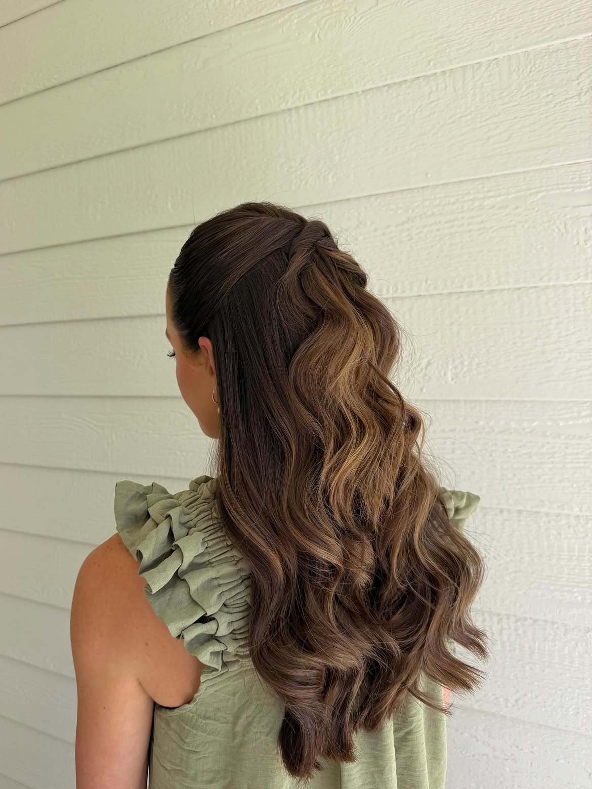 Twisted Half-Up With Loose Beachy Waves