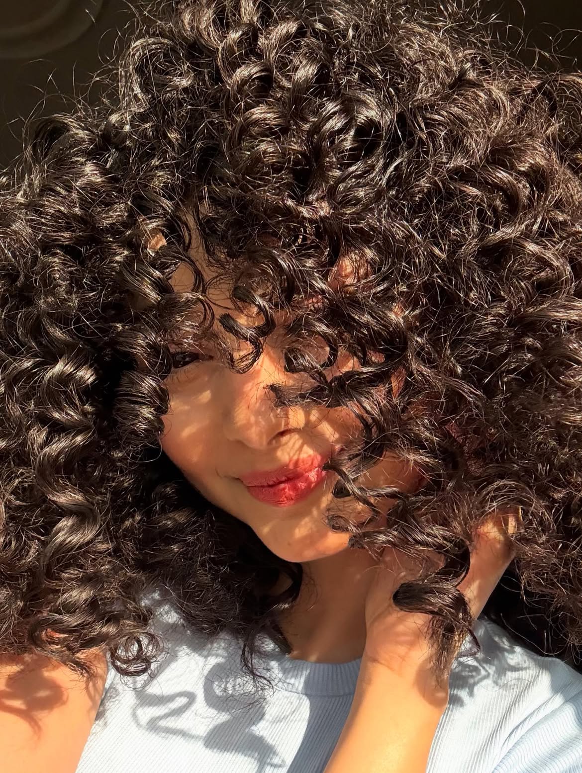 Voluminous Dimensional Espresso Curls With Defined Texture