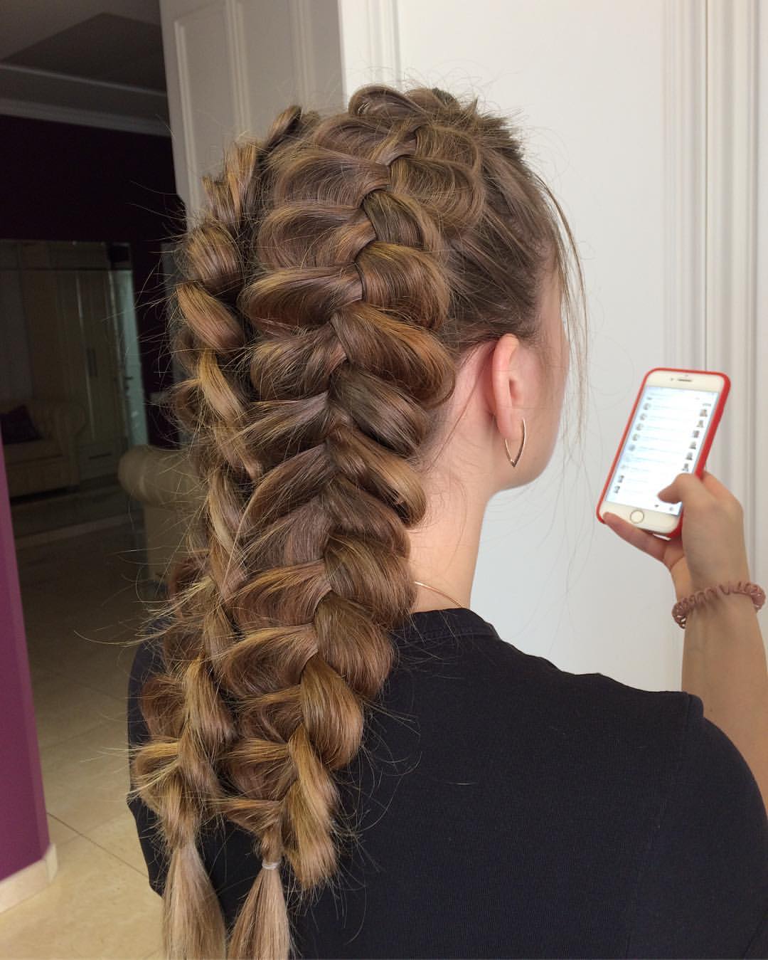 Voluminous Double Dutch Braids For Long Hair