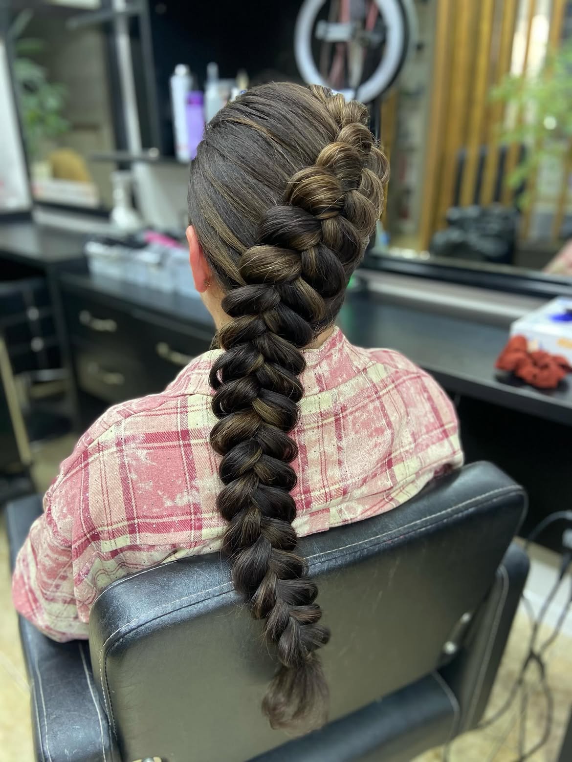 Voluminous French Braid With Dimensional Highlights