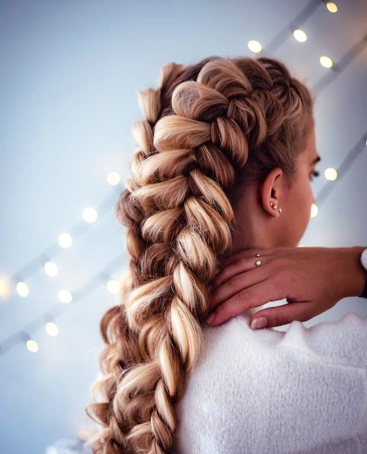 Voluminous Pancake French Braid With Dimensional Highlights