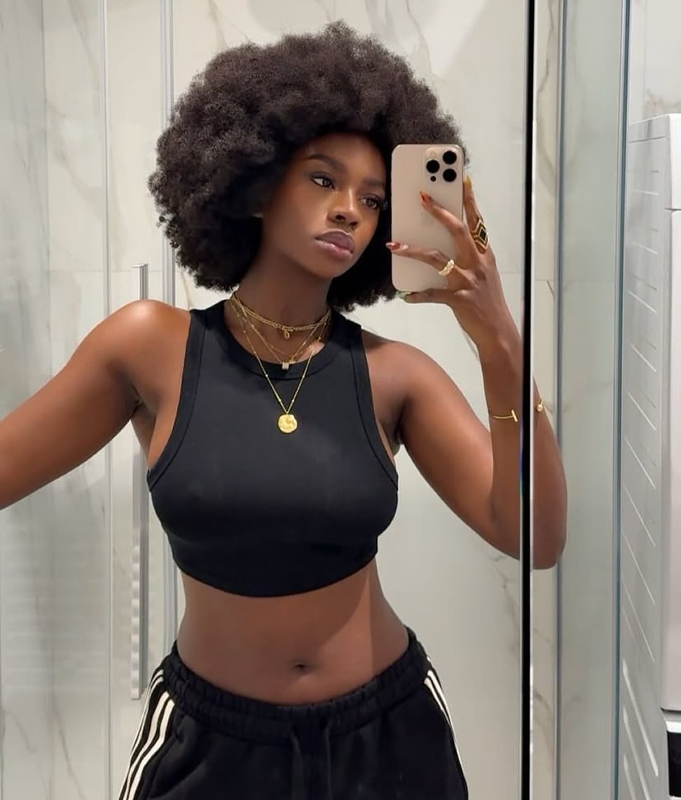 Voluminous Rounded Afro With Natural Texture