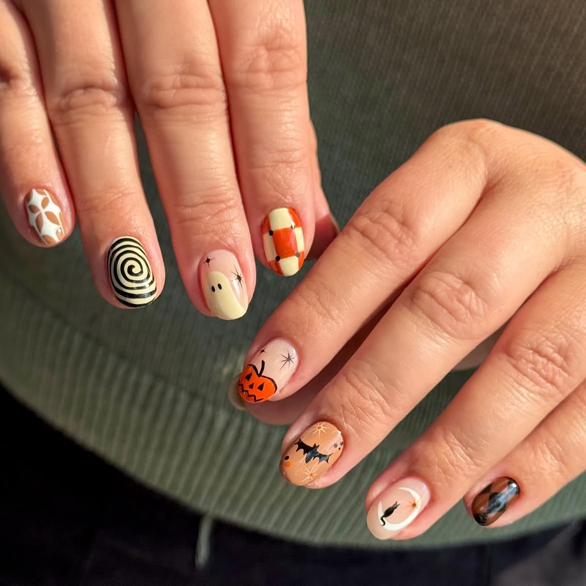 Whimsical Halloween Nail Art Assortment