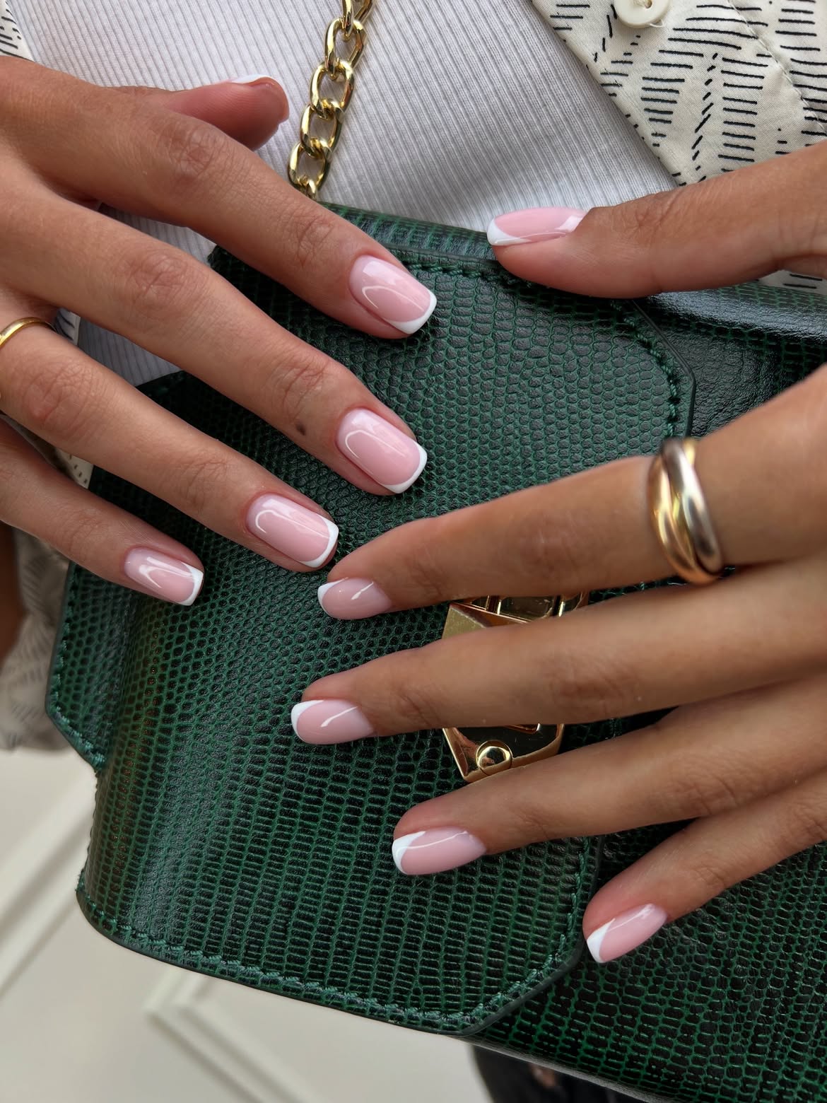 Chic Milky Pink French Tip Nails
