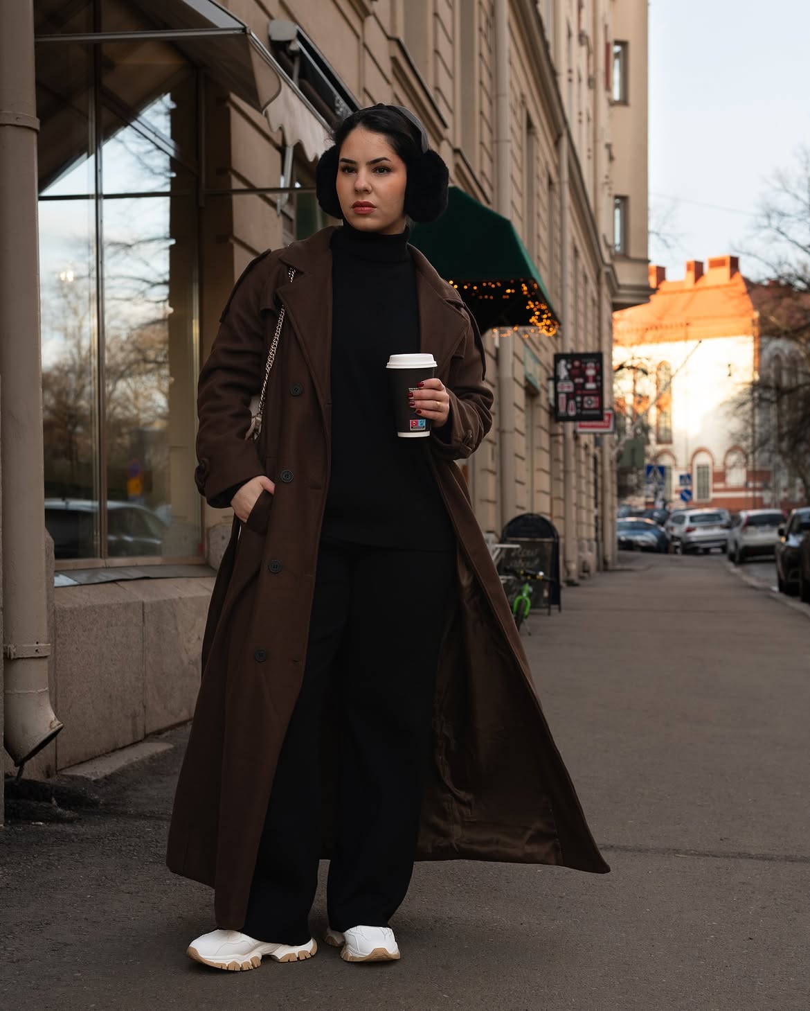 Chic Monochrome Layering With A Longline Trench