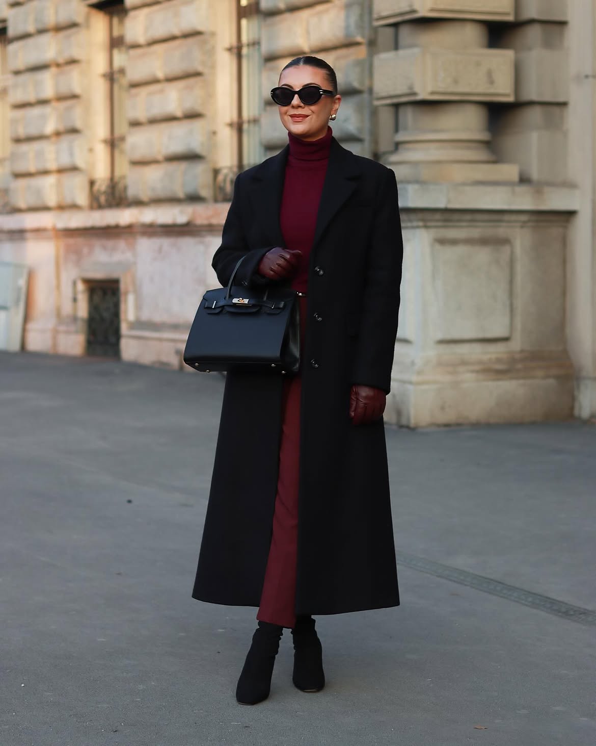 Chic Monochrome Winter Look With Tailored Coat