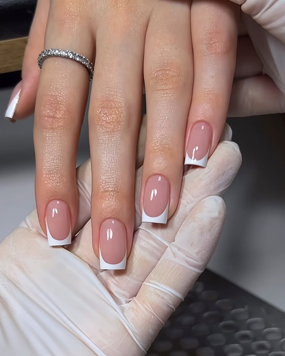 Classic Milky Pink French Tips