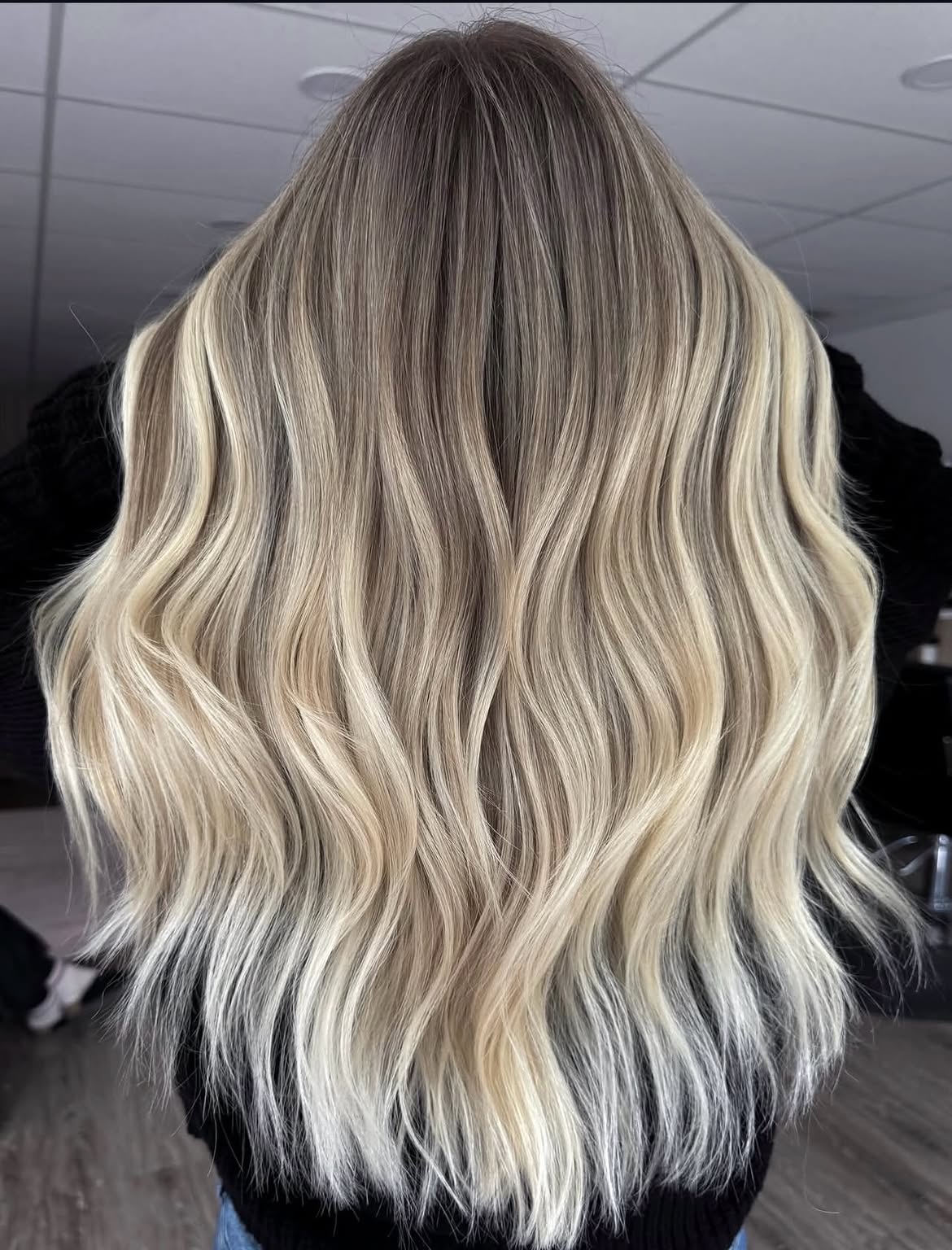 Cool Toned Dimensional Ombre With Soft Waves