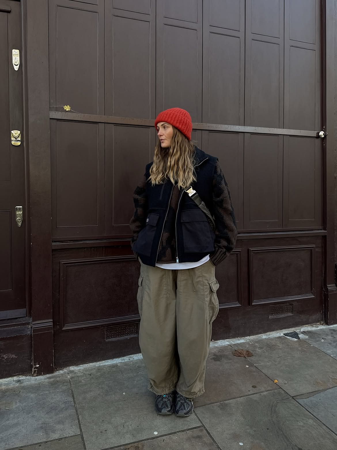 Cozy Cargo Pants And Layered Knit Outfit