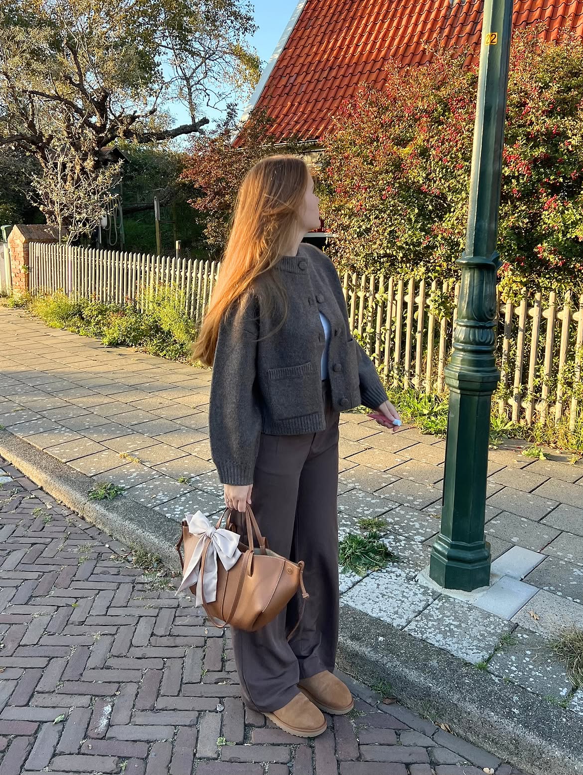 Cozy Dark Academia Knit & Trousers Outfit