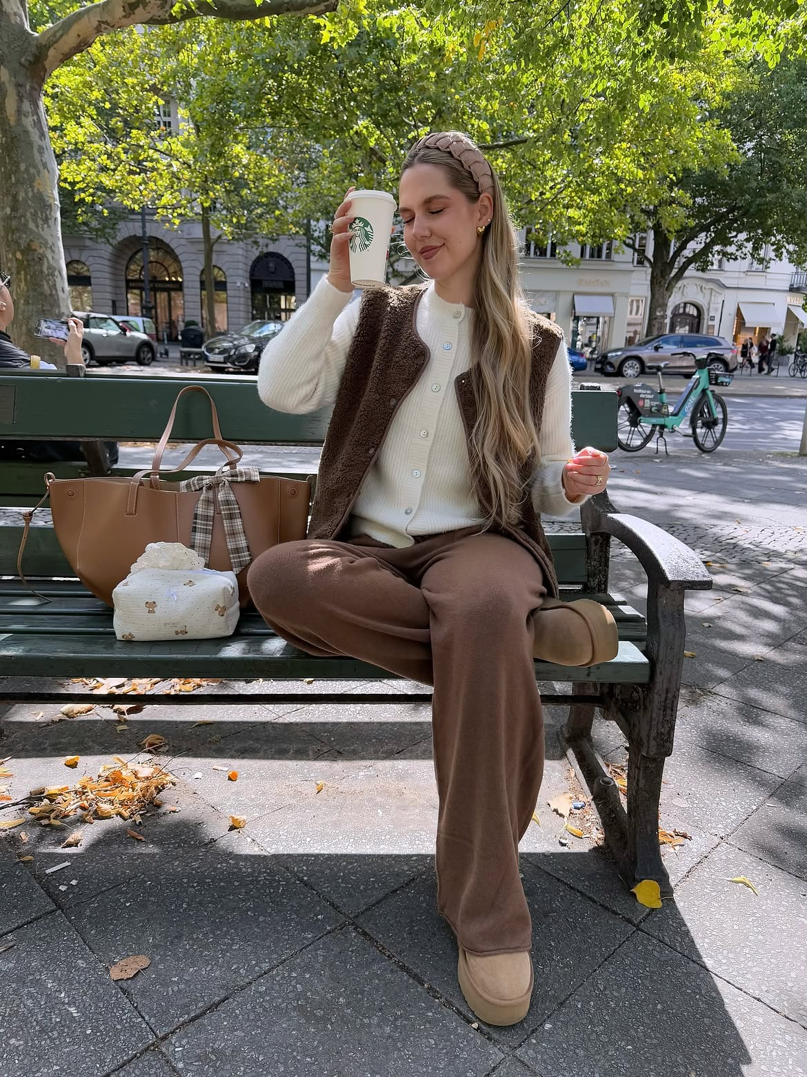 Cozy Knit Set With Faux Fur Vest Vibe