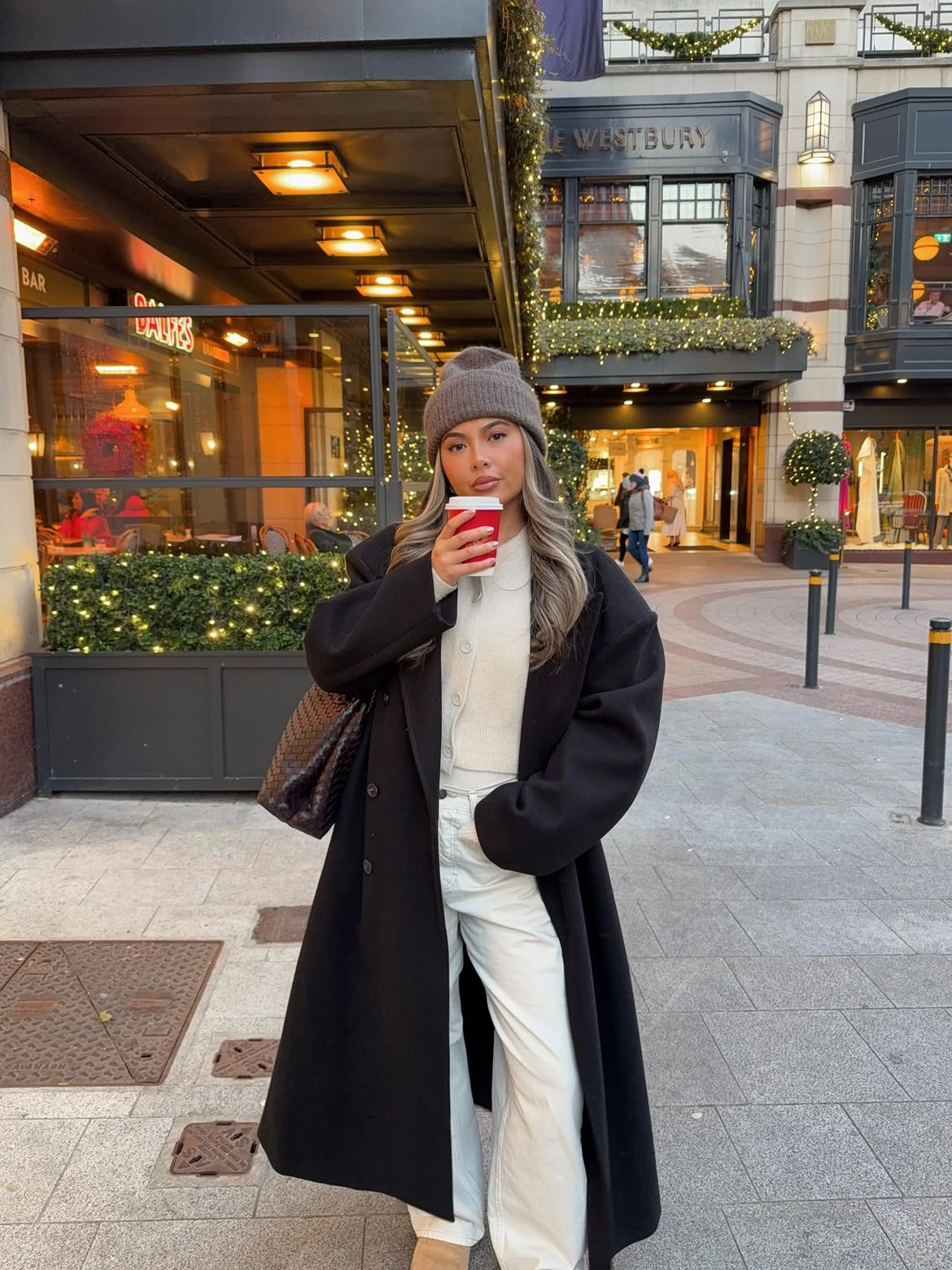 Cozy Monochrome Winter Layering With Longline Coat
