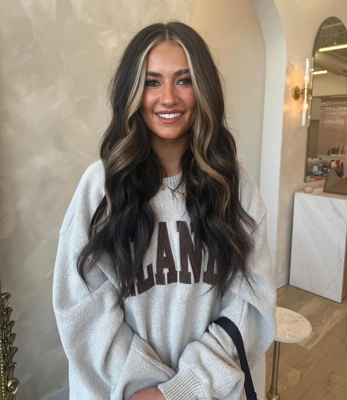 Dimensional Brunette With Bright Blonde Money Piece