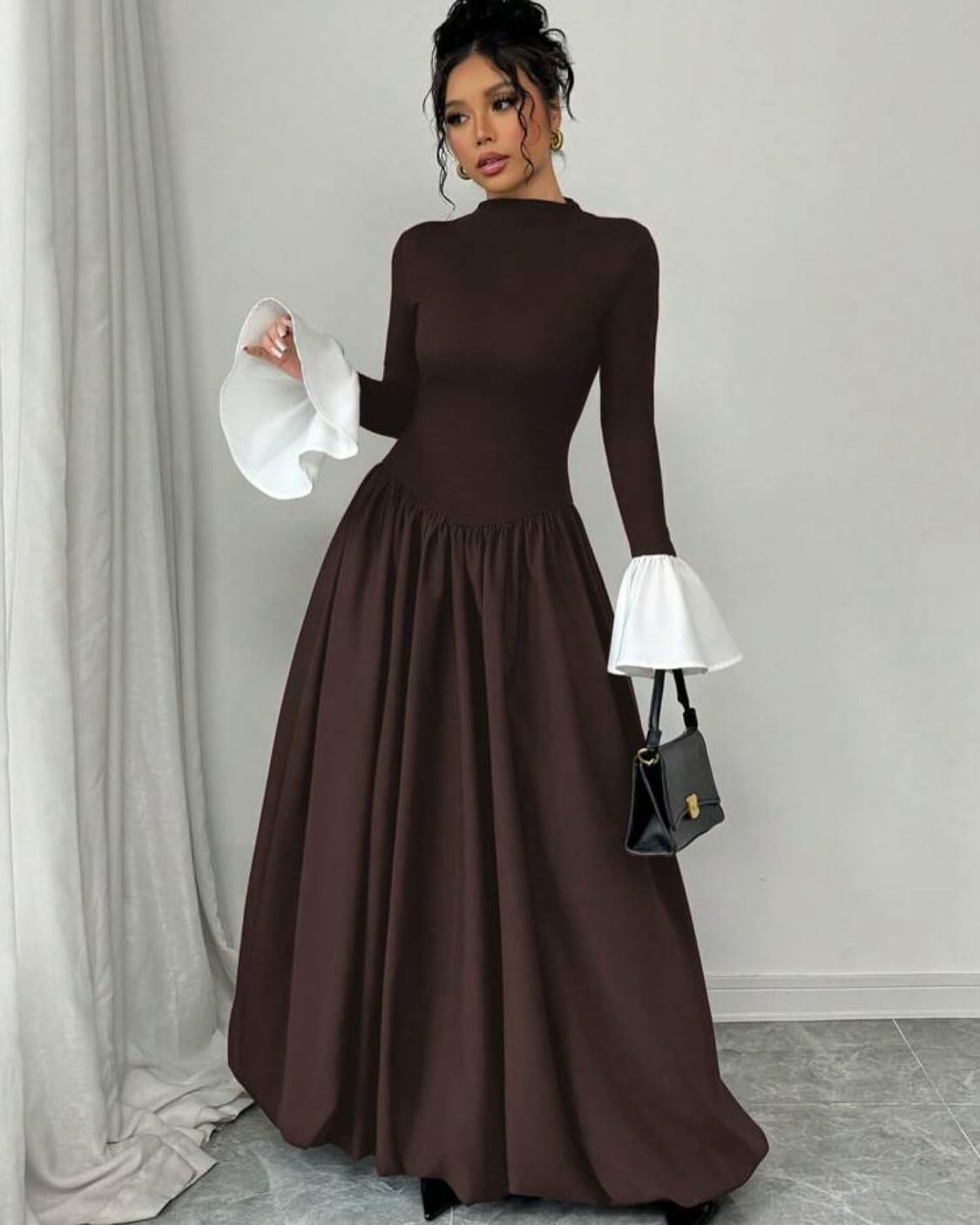 Dramatic Bell Sleeve Maxi Dress For A Statement Look